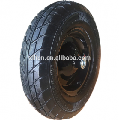 16 inch 4.00-8 wheelbarrow tire 4PR with metal hub